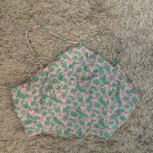 Zara Pink/Green Halter Top